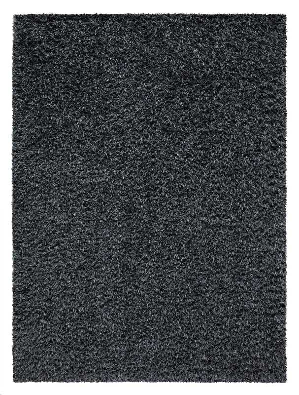 Shag Charcoal black rug